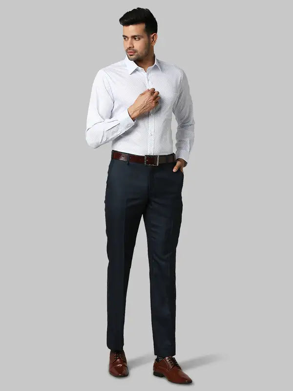 Men Slim Fit Blue Shirt