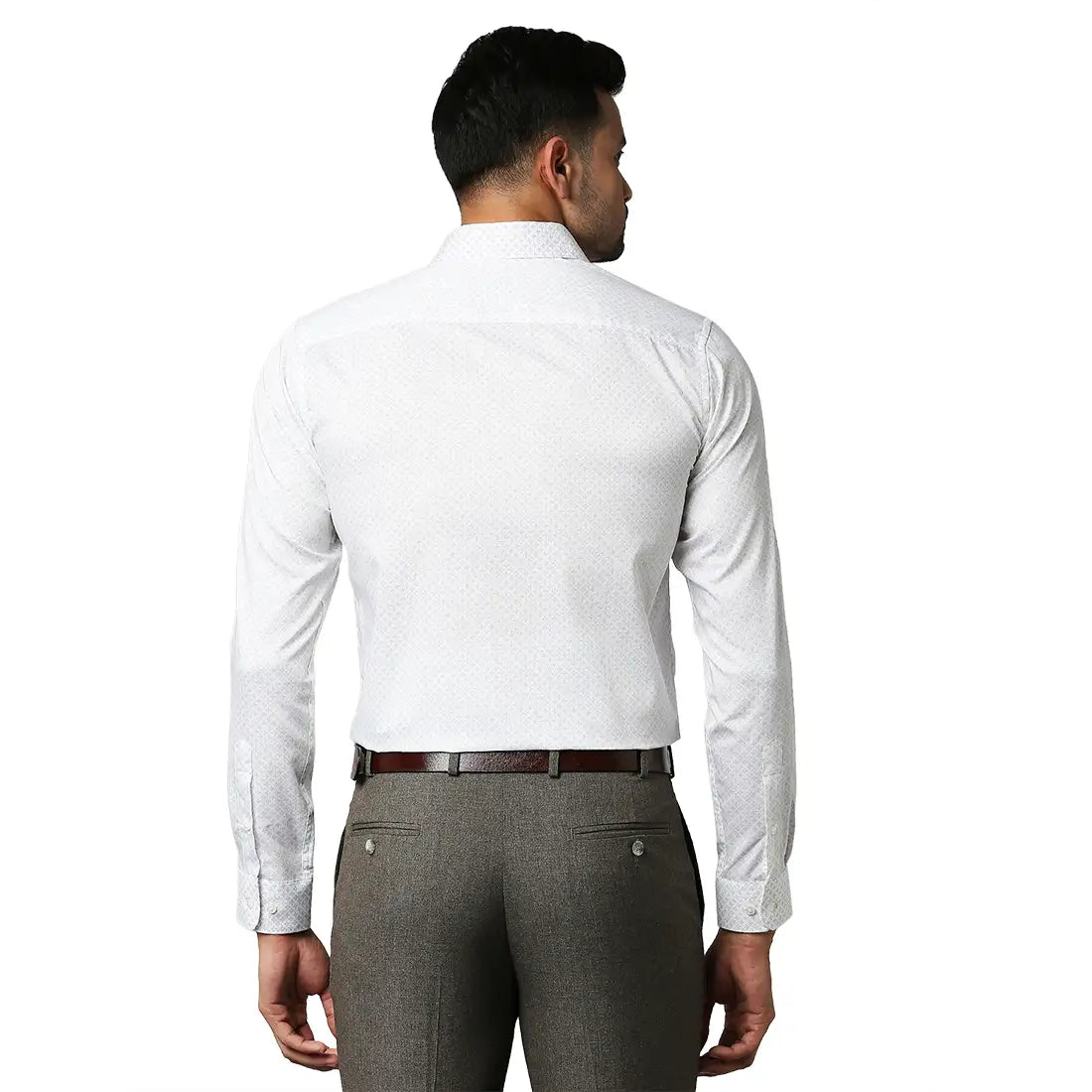 Men Slim Fit Light Green Shirt