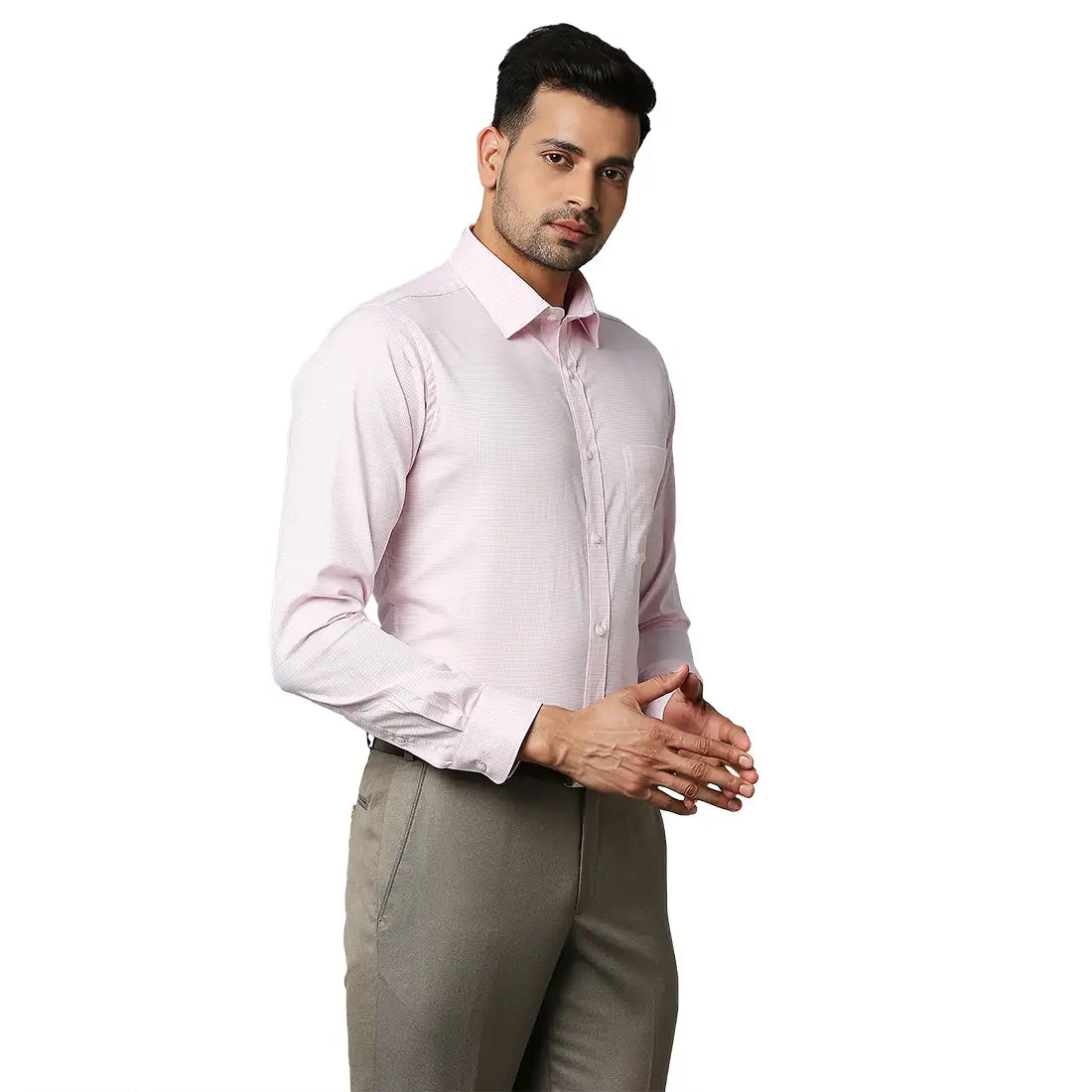 Men Slim Fit Dark Red Shirt