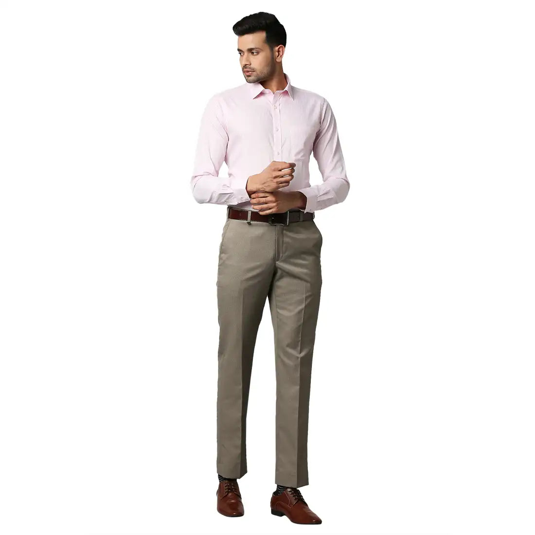 Men Slim Fit Dark Red Shirt