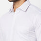 Raymond Men Blue Structure Slim Fit Cotton Cutaway Collar Shirt