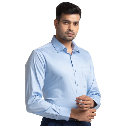Men Contemporary Fit Blue Shirt