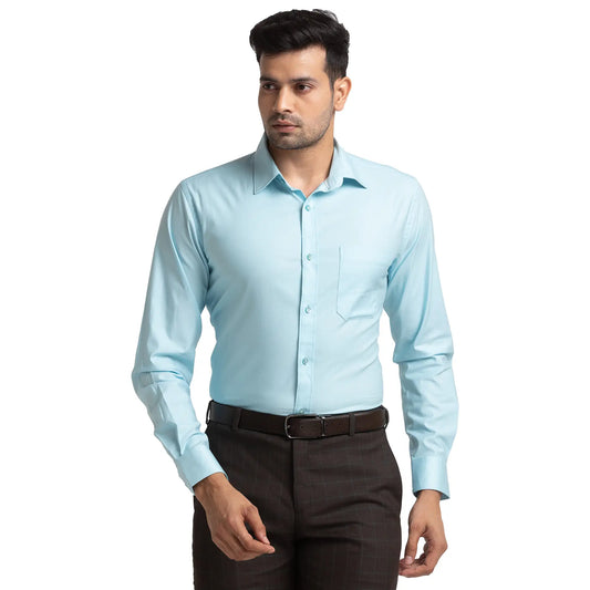 Men Slim Fit Orange Shirt