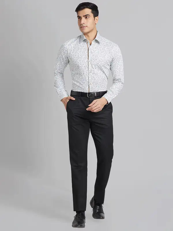 Men Contemporary Fit White Shirt