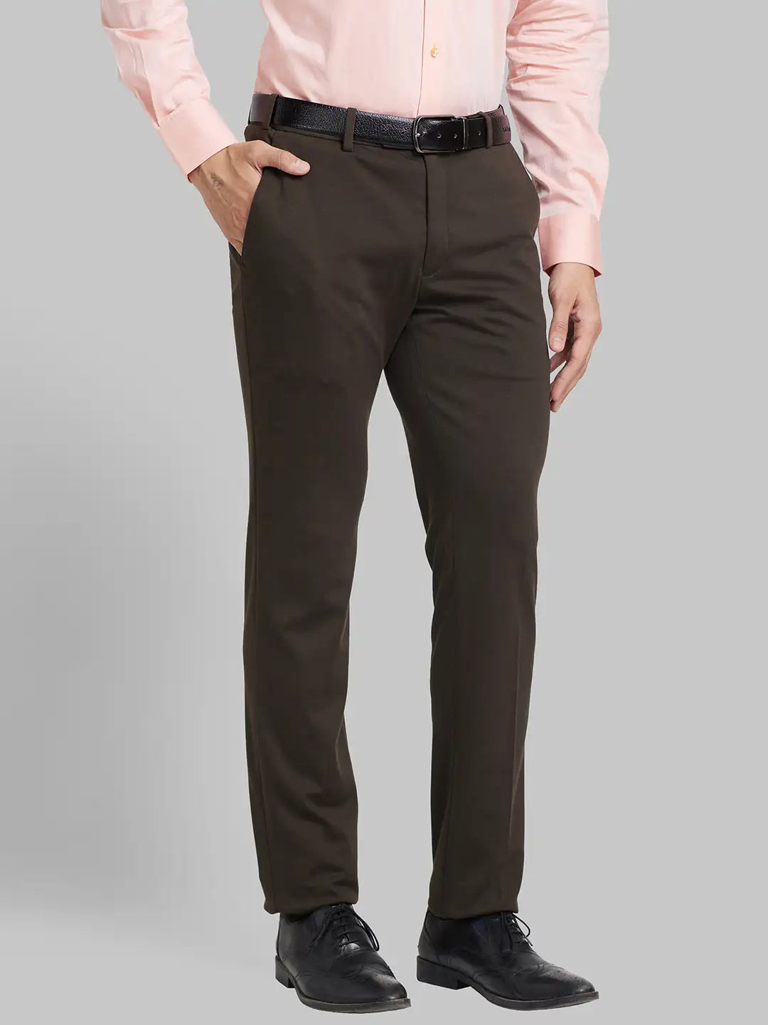 Men Contemporary Fit Blue Trouser