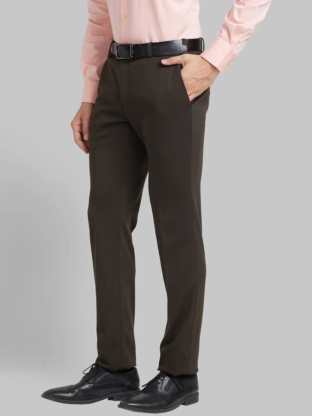 Men Contemporary Fit Blue Trouser