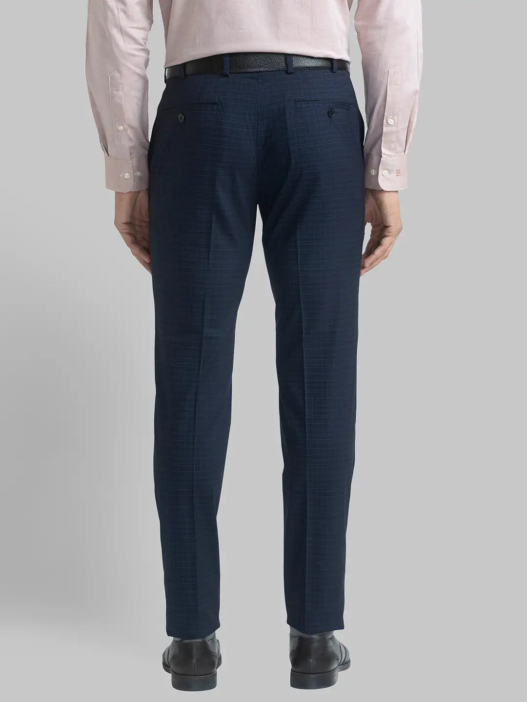 Men Slim Fit Dark Blue Trouser
