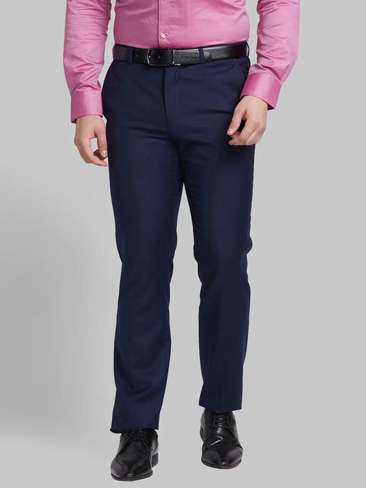 Men Contemporary Fit Grey Trouser