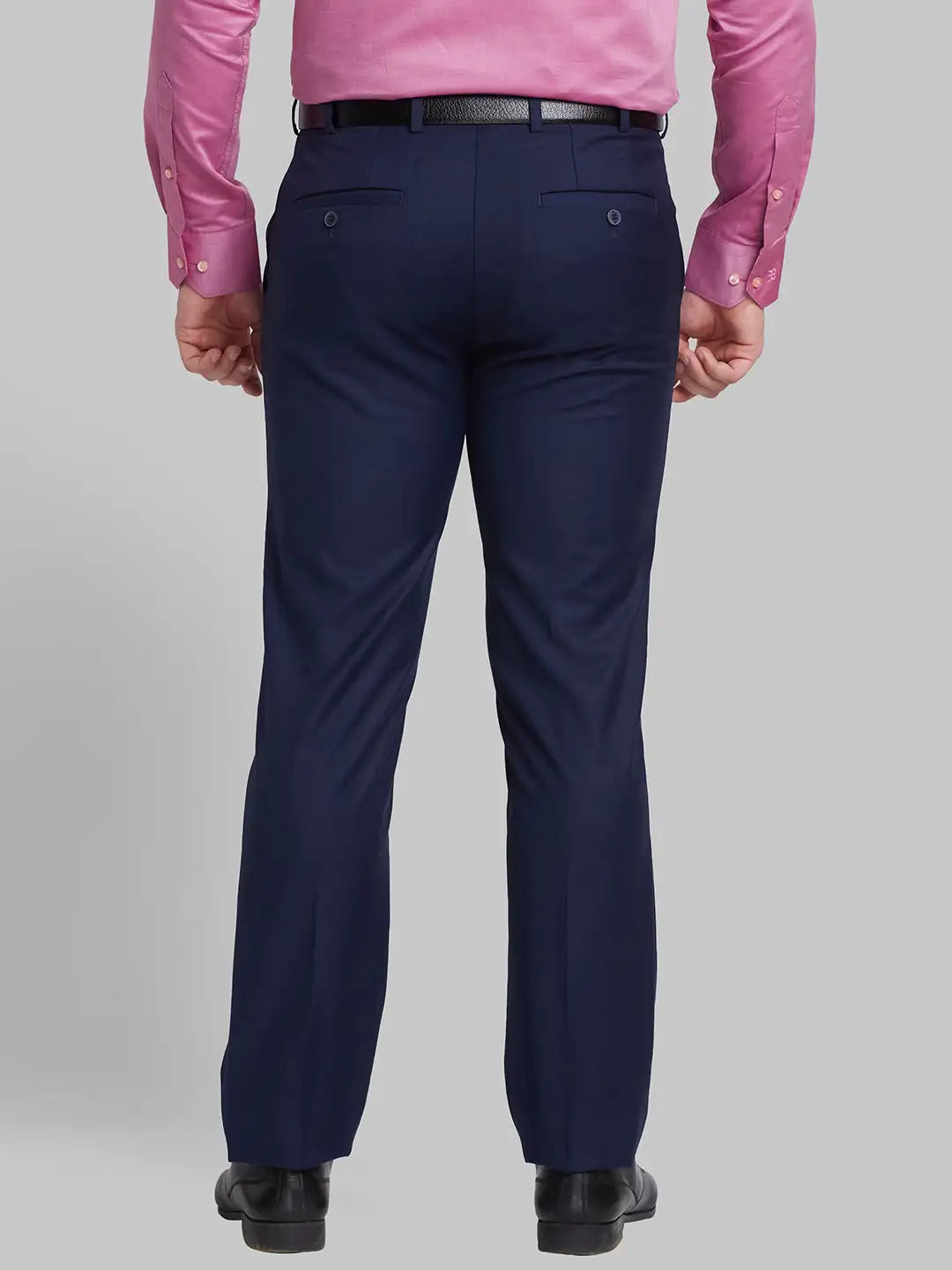 Men Contemporary Fit Grey Trouser