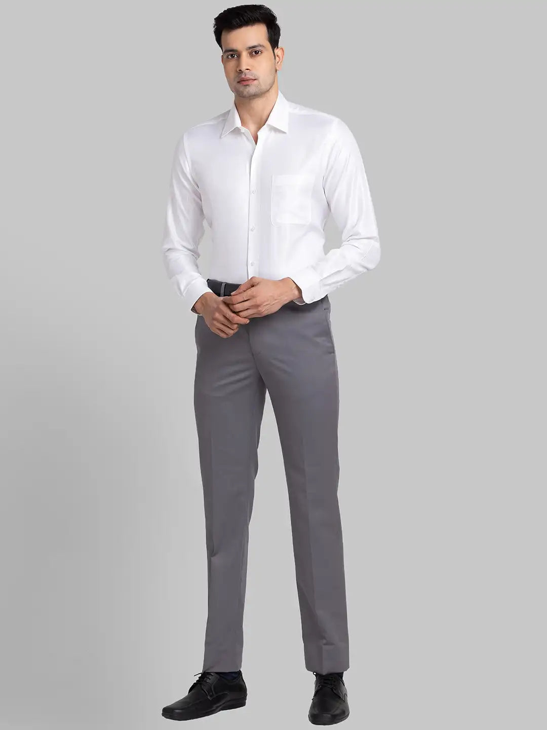 Men Contemporary Fit Blue Trouser