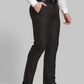 Men Black Slim Fit Checks Polyester Blend   Trouser