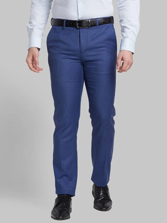 Men Contemporary Fit Grey Trouser