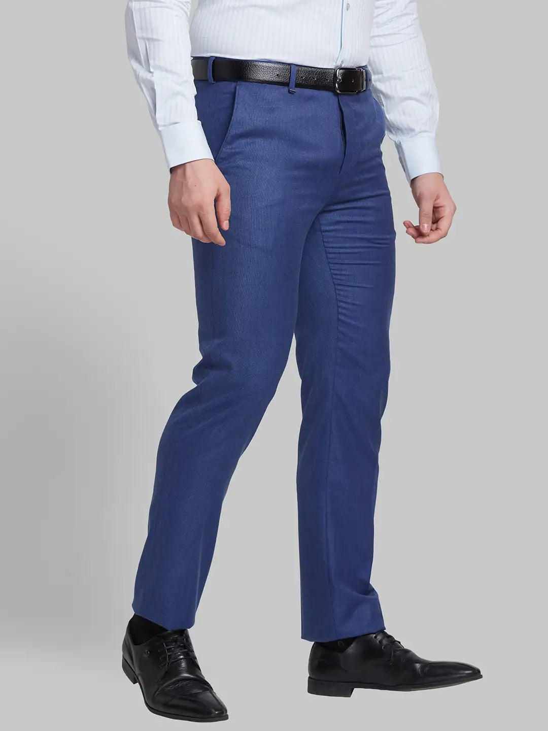 Men Contemporary Fit Grey Trouser