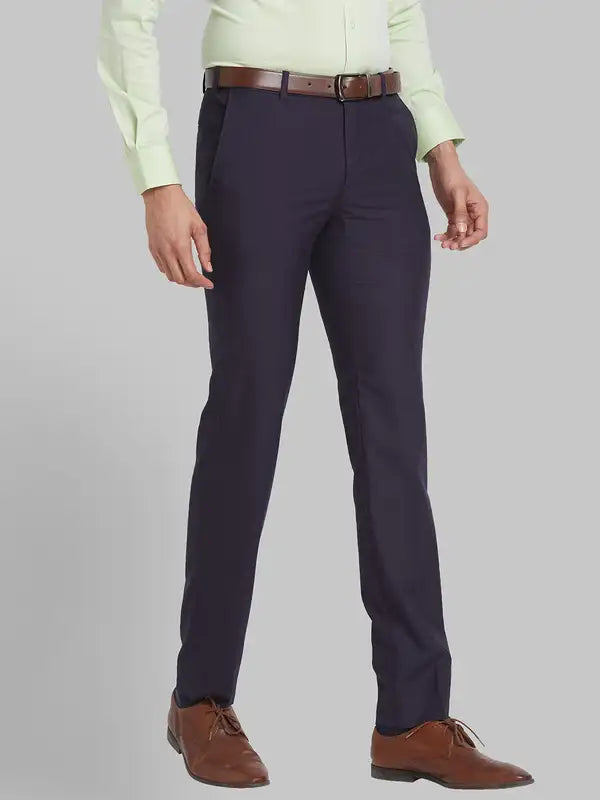 Men Contemporary Fit Black Trouser