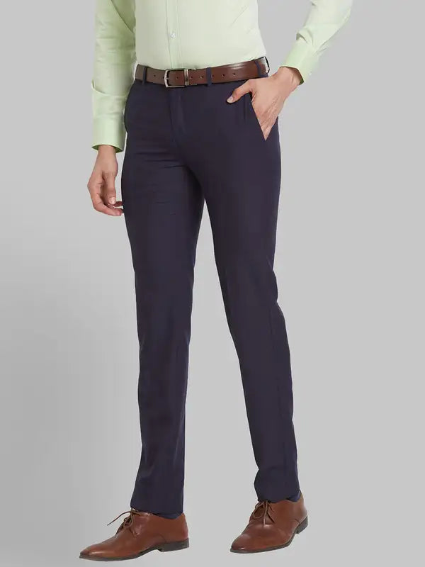 Men Contemporary Fit Black Trouser