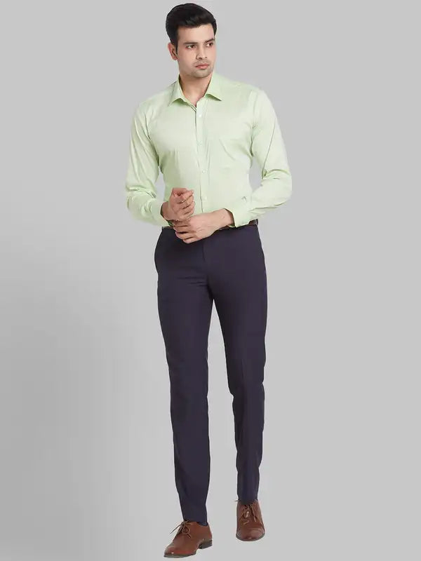 Men Contemporary Fit Black Trouser