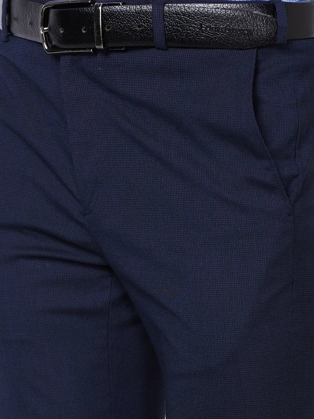 Raymond Contemporary Fit Self Design Medium Grey Trouser