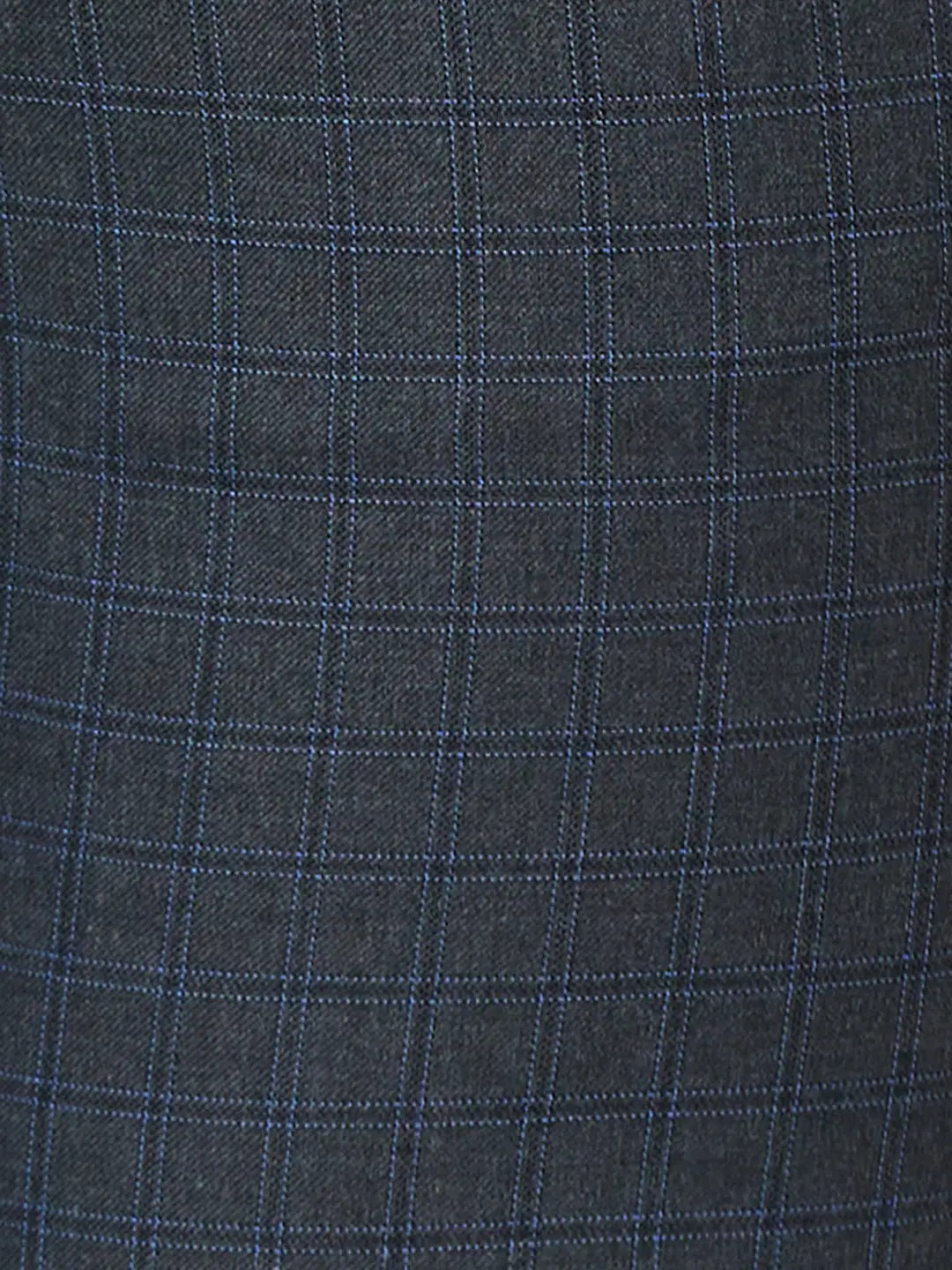 Raymond Contemporary Fit Self Design Dark Blue Trouser