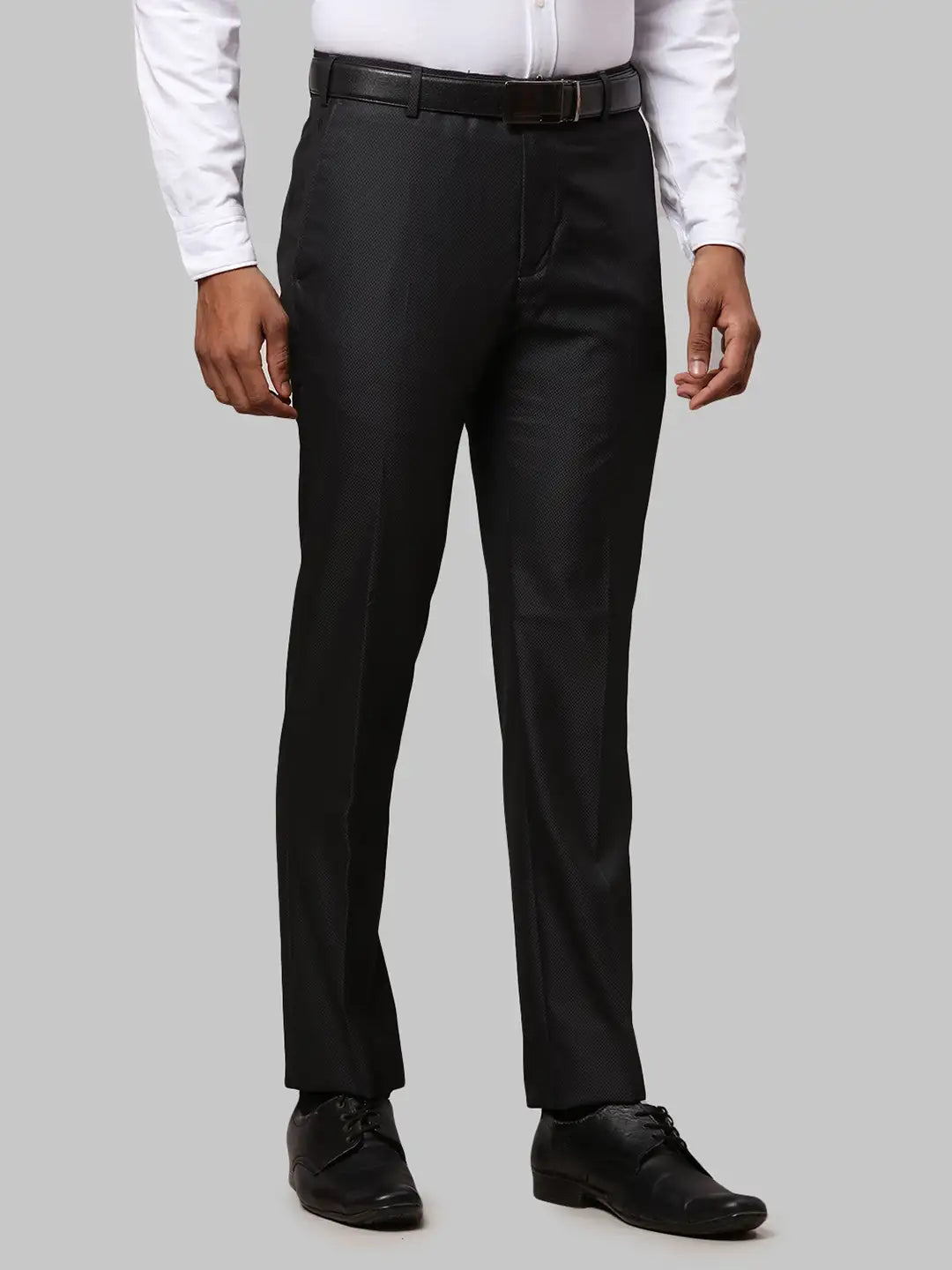 Men Slim Fit Grey Trouser