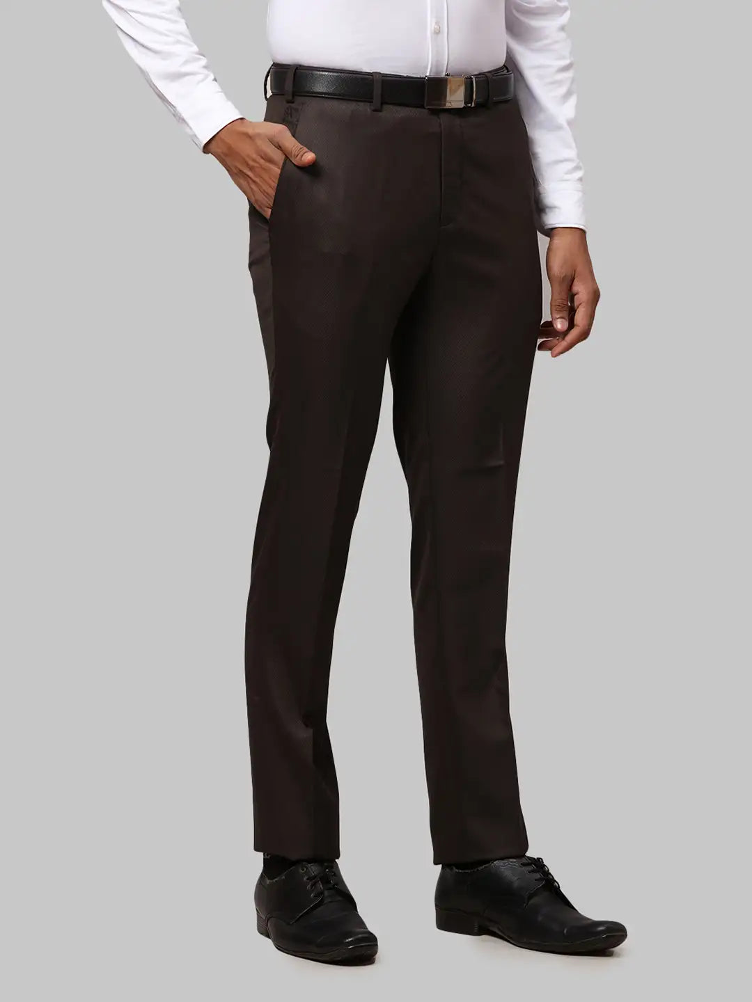 Men Slim Fit Blue Trouser