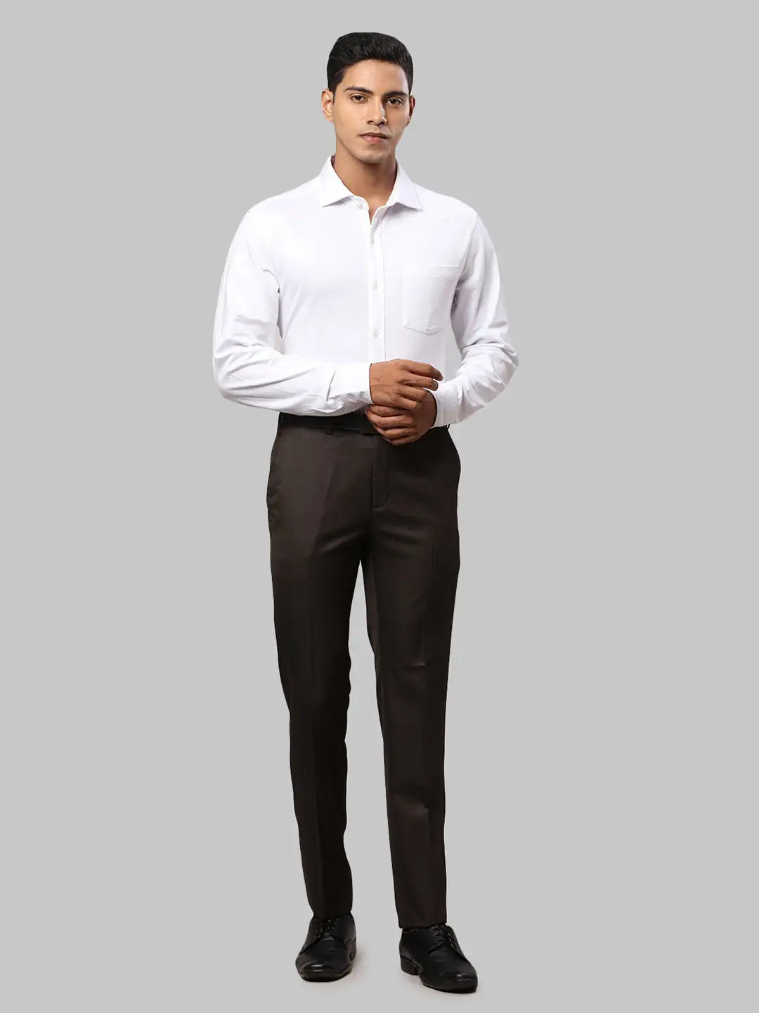 Men Slim Fit Blue Trouser