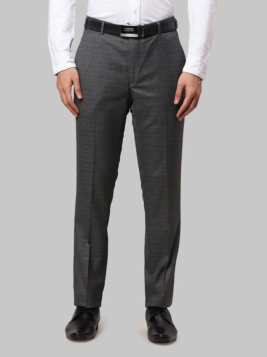 Men Slim Fit Brown Trouser
