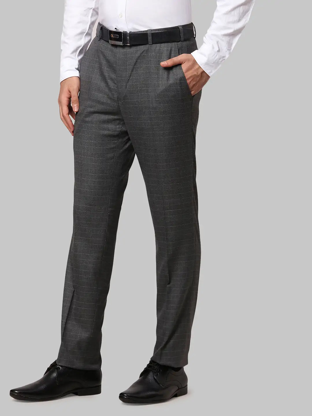 Men Slim Fit Brown Trouser
