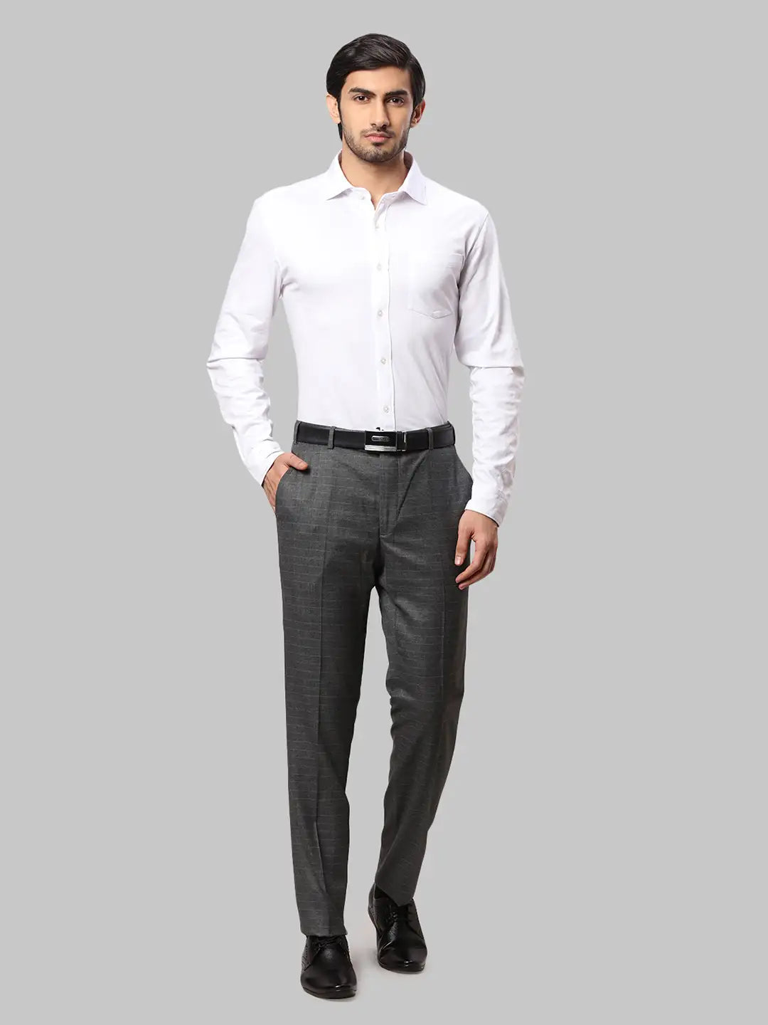 Men Slim Fit Brown Trouser