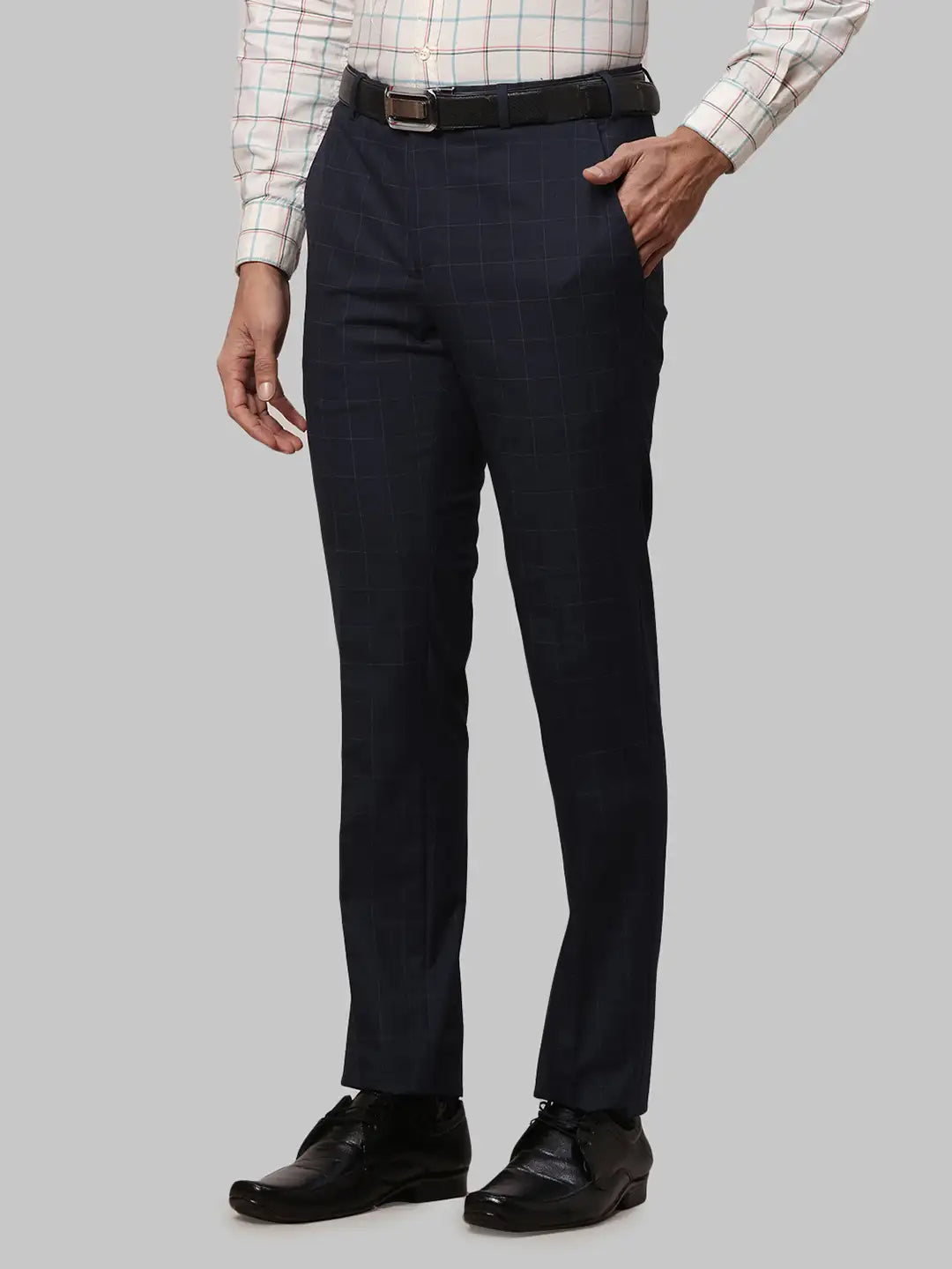 Men Slim Fit Dark Grey Trouser