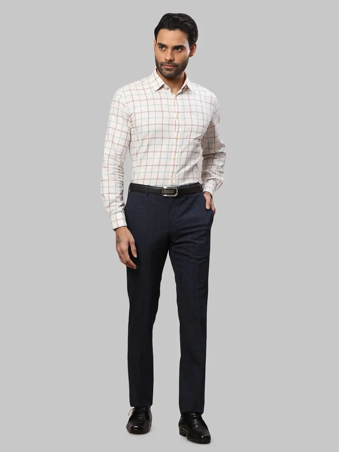 Men Slim Fit Dark Grey Trouser