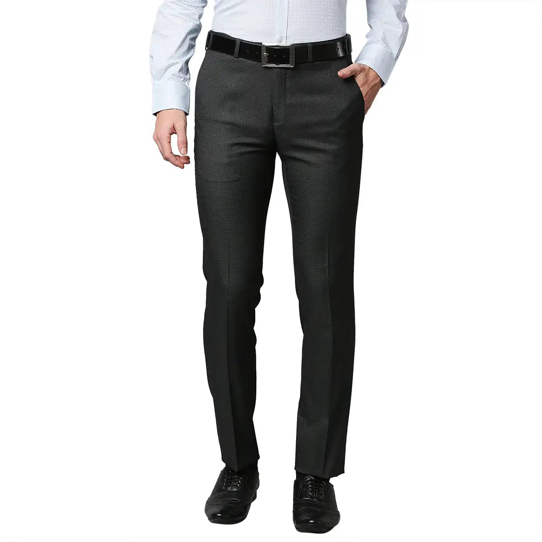Men Slim Fit Brown Trouser