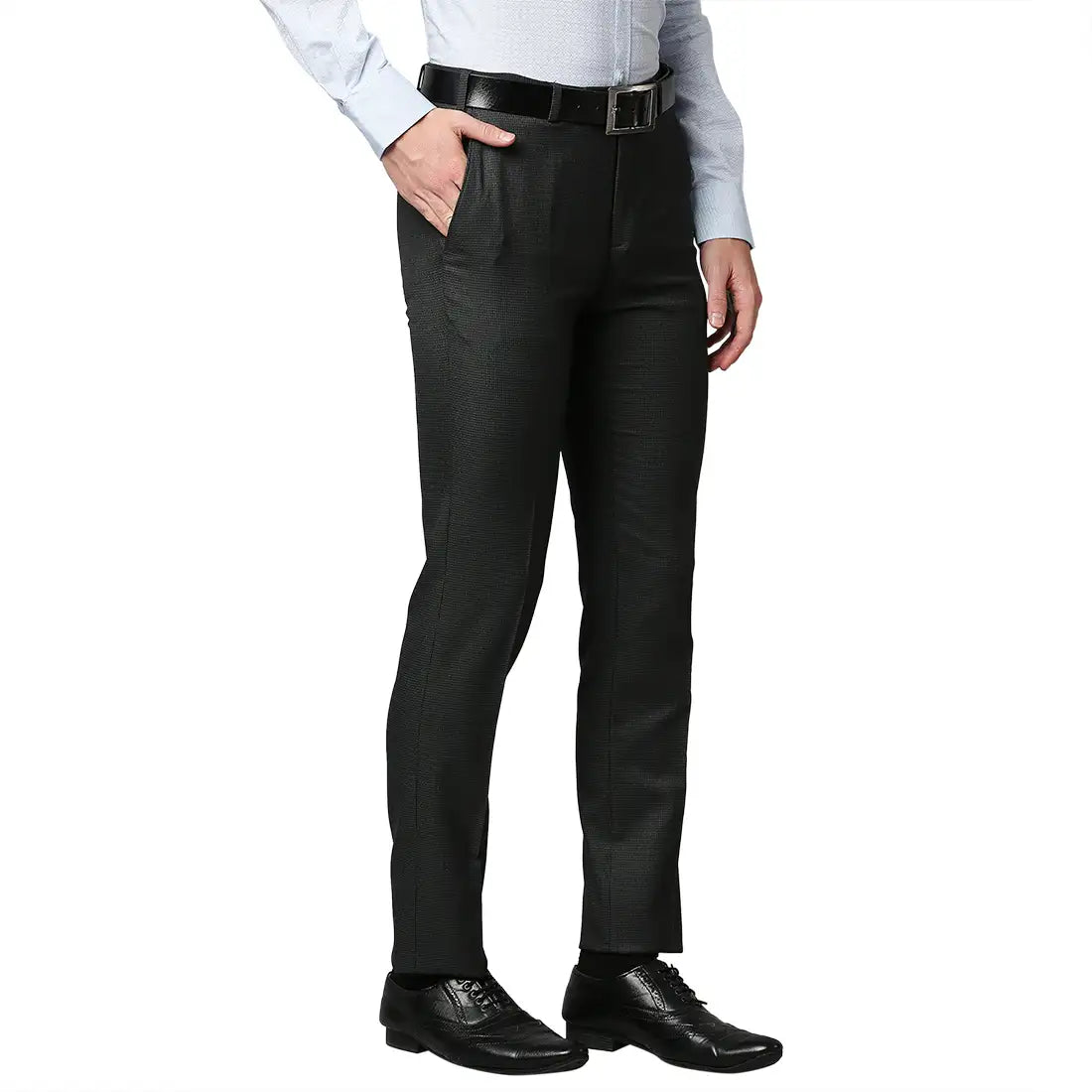 Men Slim Fit Brown Trouser