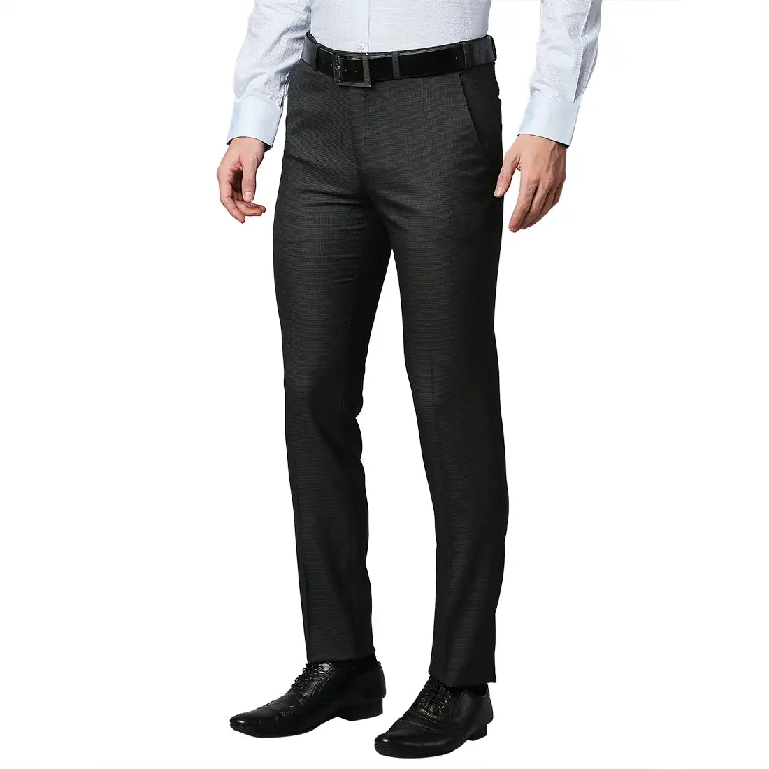 Men Slim Fit Brown Trouser