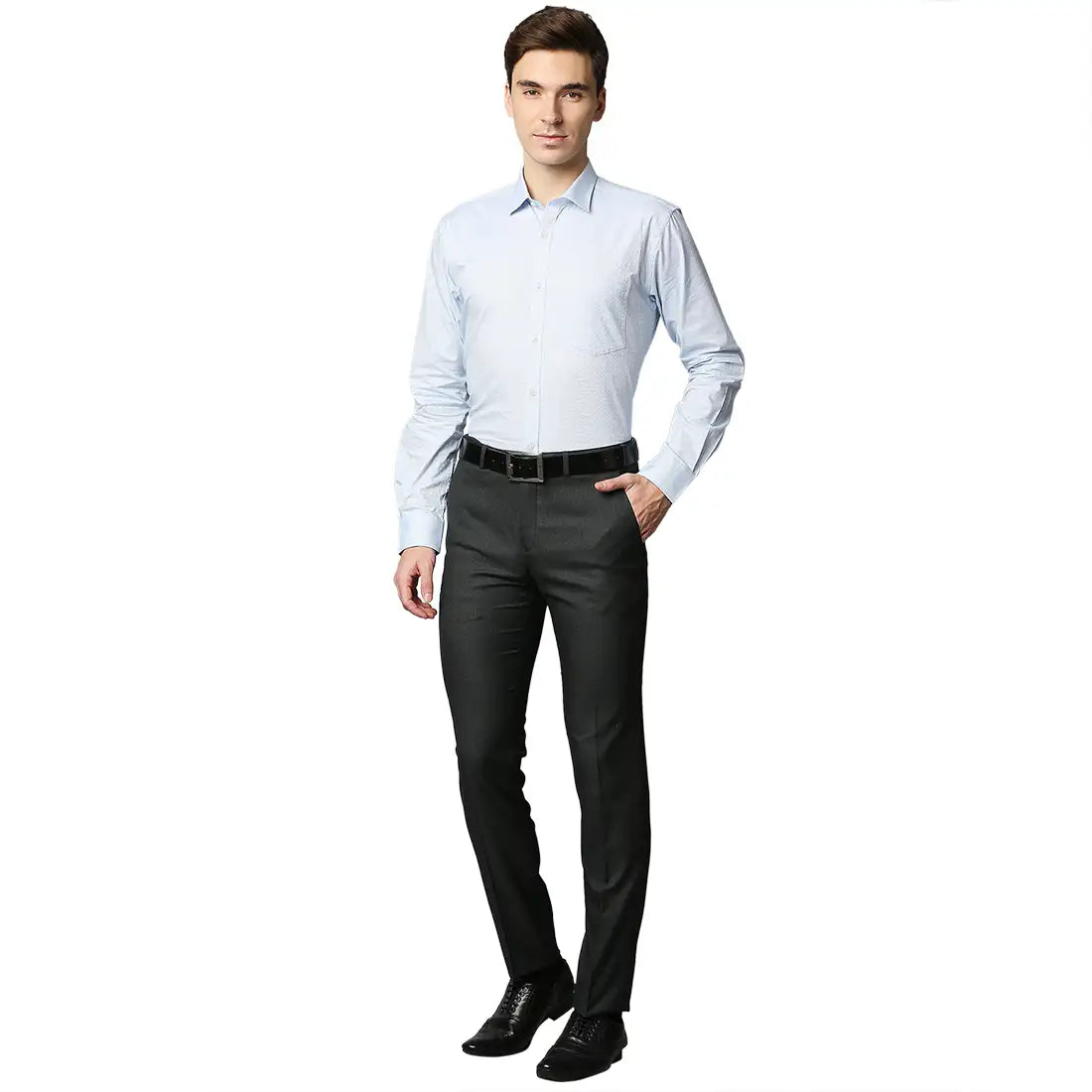 Men Slim Fit Brown Trouser