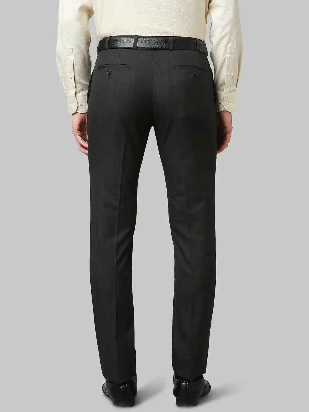Men Slim Fit Dark Grey Trouser