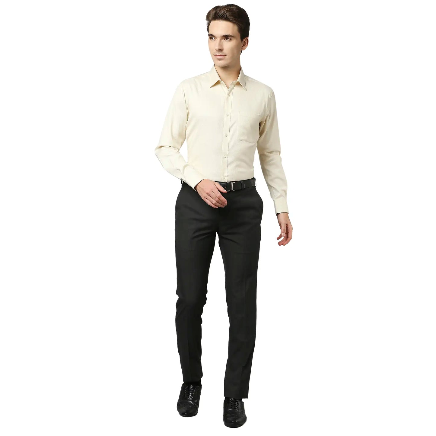 Men Slim Fit Dark Grey Trouser