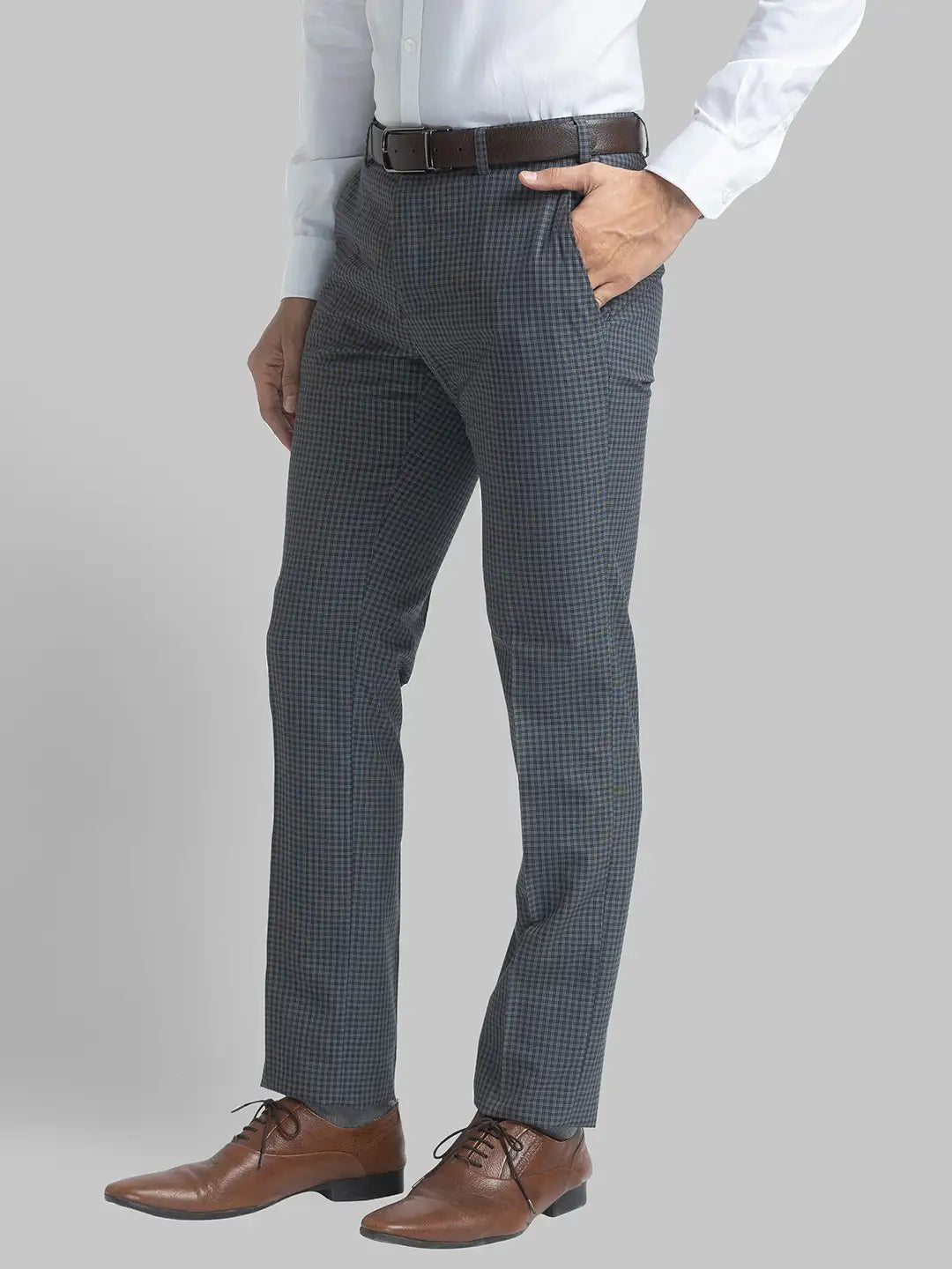 Men Slim Fit Dark Blue Trouser