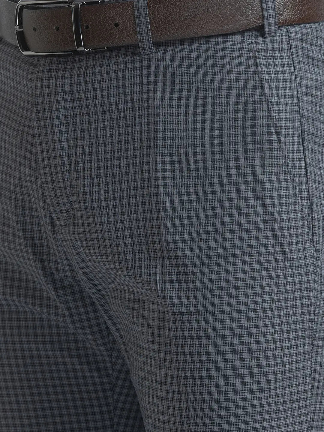 Men Slim Fit Dark Blue Trouser