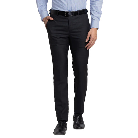 Men Slim Fit Black Trouser