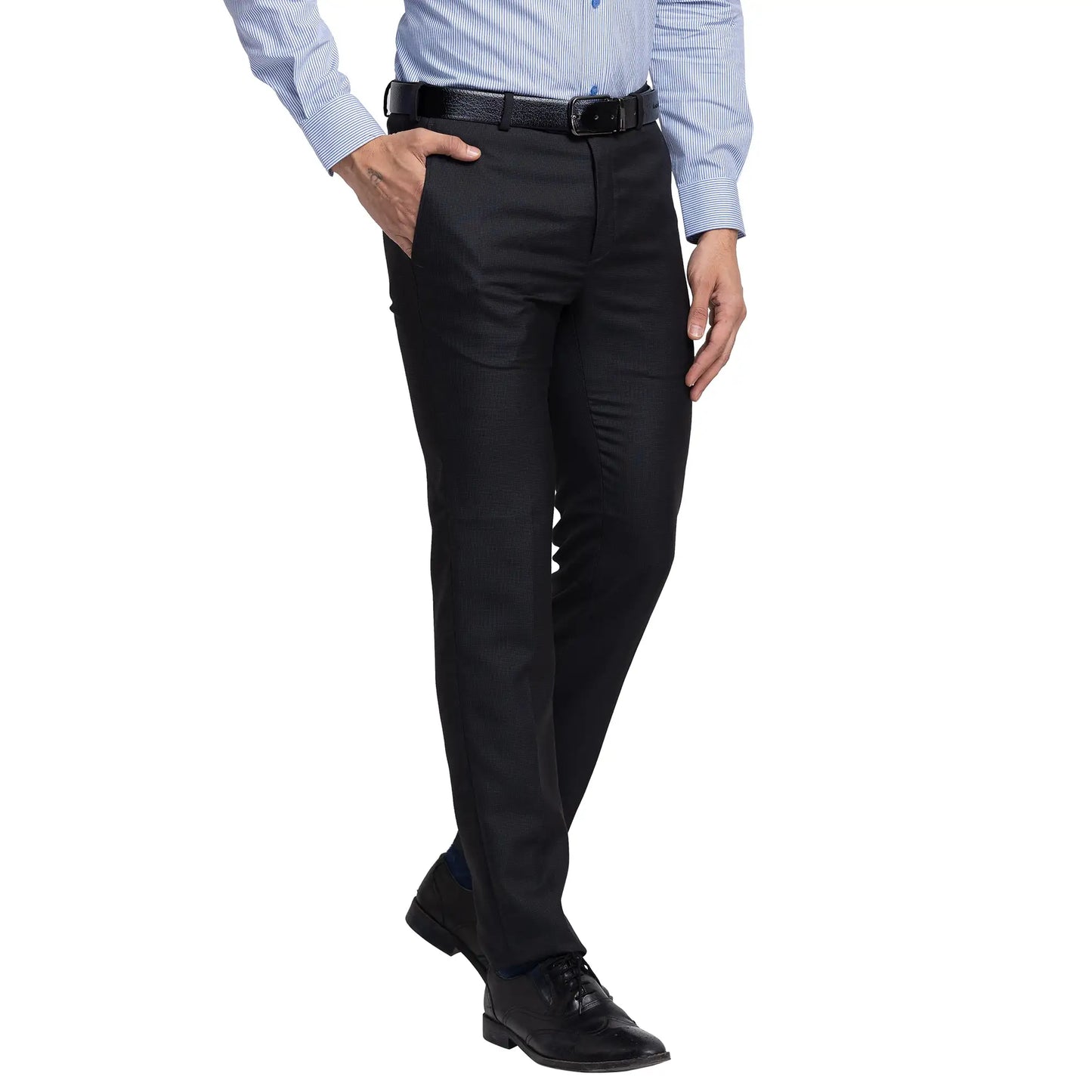 Men Slim Fit Black Trouser