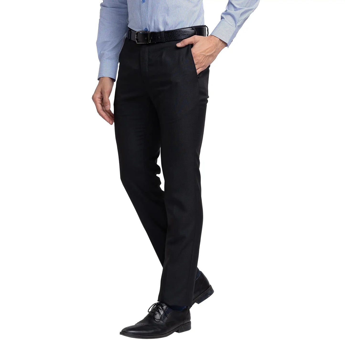 Men Slim Fit Black Trouser