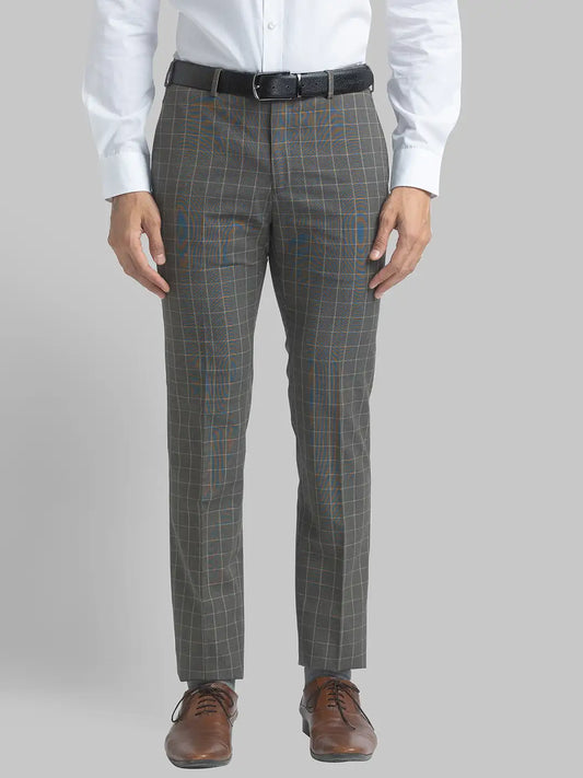 Men Contemporary Fit Dark Blue Trouser