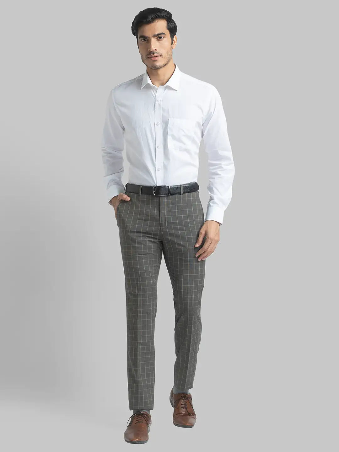 Men Contemporary Fit Dark Blue Trouser