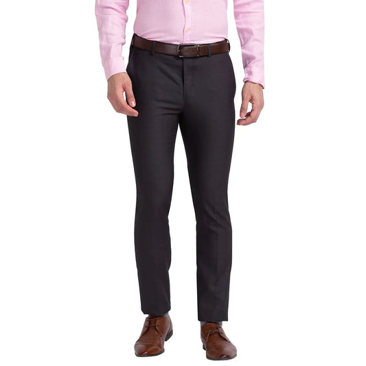 Men Regular Fit Light Grey Trouser