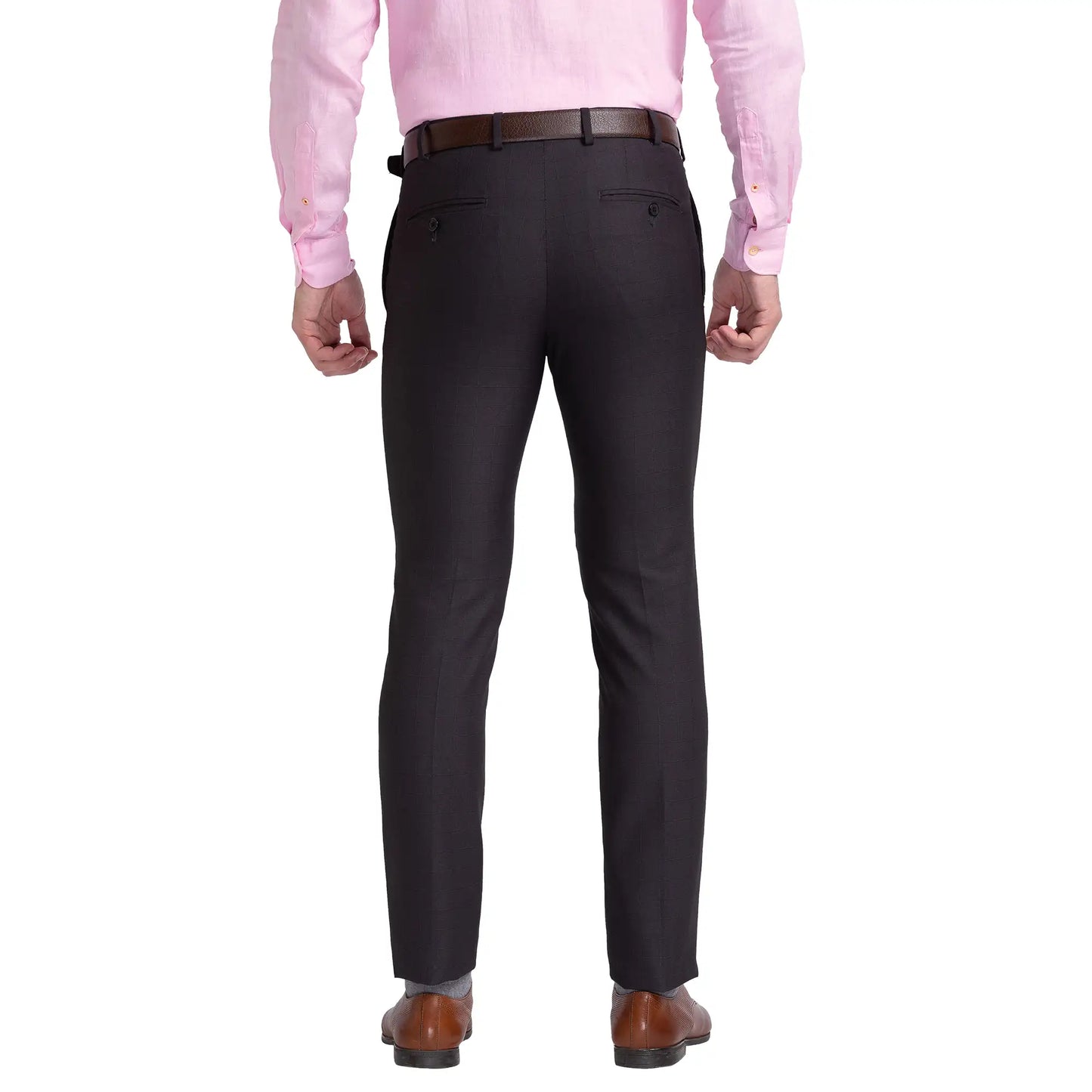 Men Regular Fit Light Grey Trouser
