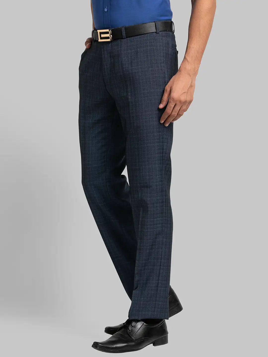 Men Regular Fit Black Trouser