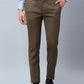 Raymond Men Blue Solid Slim Fit Polyester Blend Trousers