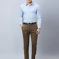Raymond Men Blue Solid Slim Fit Polyester Blend Trousers