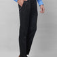 Raymond Men Grey Solid Slim Fit Polyester Blend Trouser