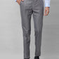 Raymond Men Grey Solid Slim Fit Polyester Blend Trouser